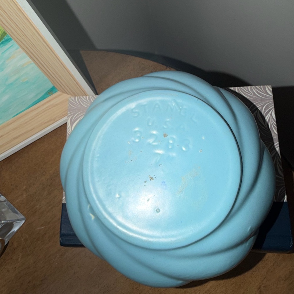 Vintage Stangl Pottery Blue Scalloped Dish - Picture 6 of 7
